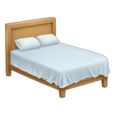 Bed with undone sheets sticker