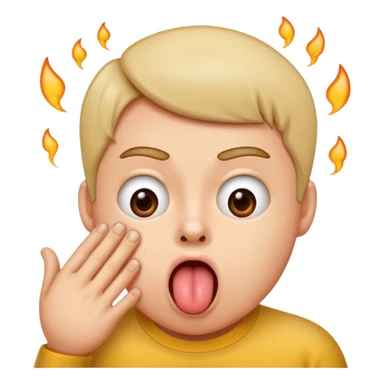 Making fart noise with tongue at a hater sticker