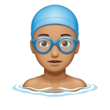 swimming athlete with swim glasses, no hat sticker