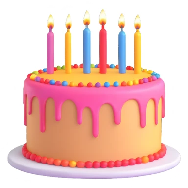 birthday cake with candles sticker