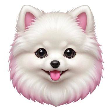 cute fluffy white Pomeranian puppy sticker