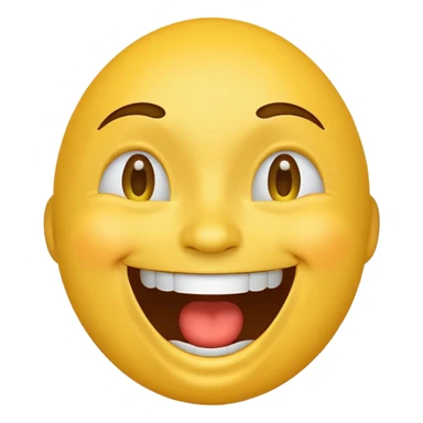 laughing face emoji, joyful expression sticker