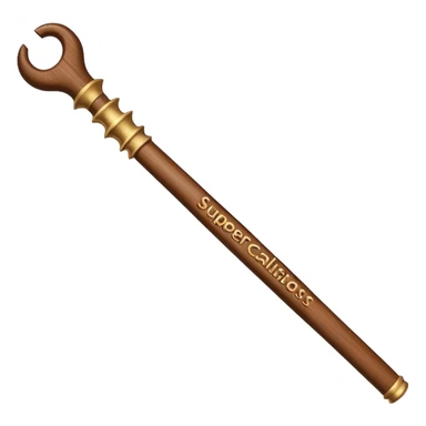 A wand that says supercalifragilisticexpialidocious sticker