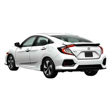 White Honda Civic sticker