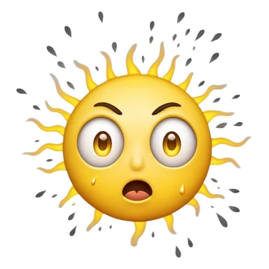 A shocked and mind-blown emoji with a cartoonish style, featuring a round yellow face, wide-open eyes, raised eyebrows, and an exploding brain effect with stylized smoke or sparks. The expression should be exaggerated, conveying extreme surprise and amazement sticker