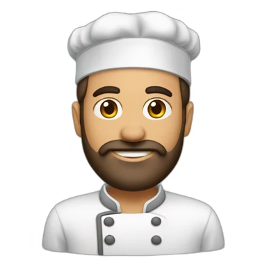 Cuisinier avec une barbe brune sticker