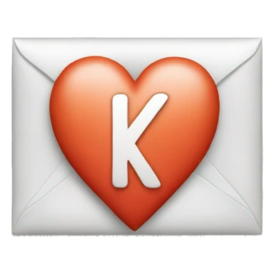 Letter K with harts around it sticker