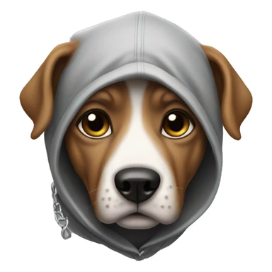 Dog with raiders hoodie sticker