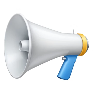 white megaphone sticker