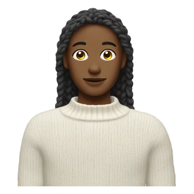 Knit white Sweater  sticker