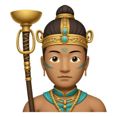 sanxingdui man from Xia, Shang, and Zhou dynasties doing 12 different things sticker