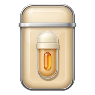 medicine capsule in case in nutral colors sticker