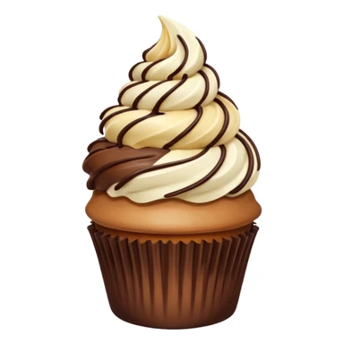 Twisted Vanilla & chocolate soft serve cupcake sticker