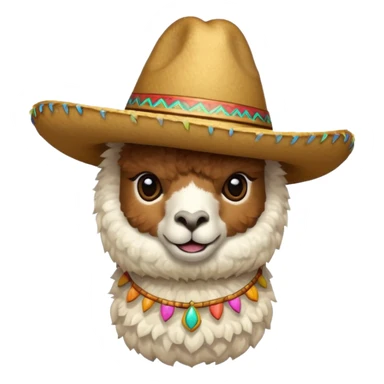 alpaca wearing sombrero sticker