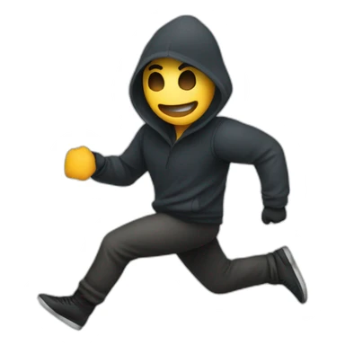 a thief stealing and running sticker