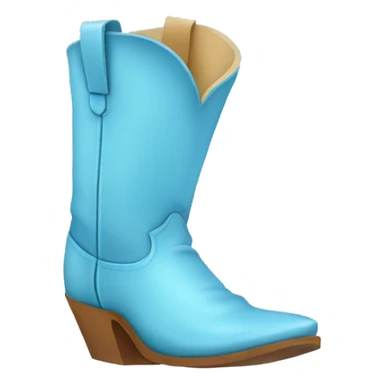 Light blue cowboy boot sticker