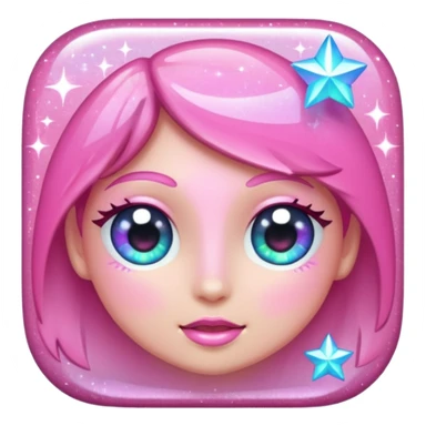 pink sparkles emoji sticker