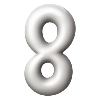 Balloon with number eight sticker