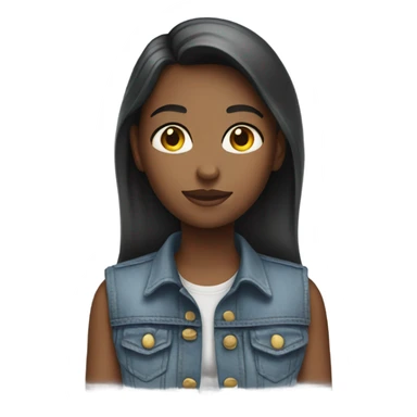 Girl with a Jean vest sticker