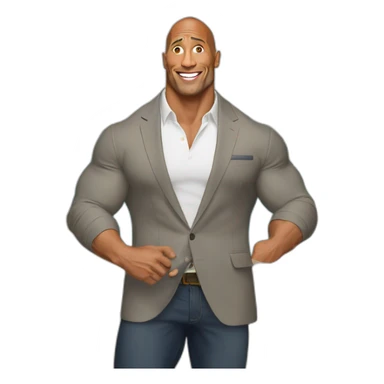 Dwayne Johnson asks himself a question sticker