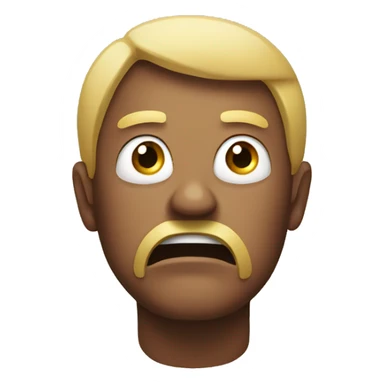 warrior shocked head man sticker