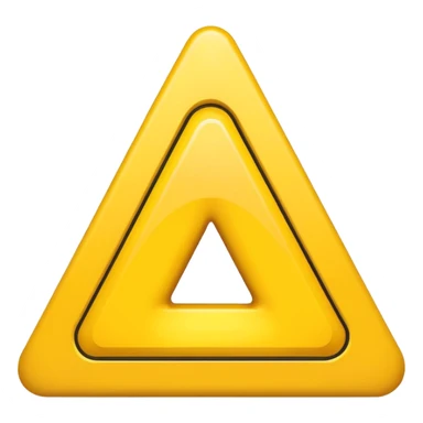 triangle emoji with an exclamation mark inside, clear and bold sticker