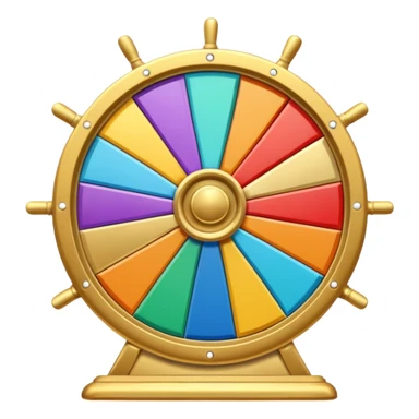wheel of fortune with 10 segments sticker
