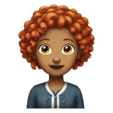 scarlet johnson with curly red hair sticker