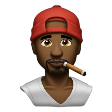 Tupac-smoking  sticker