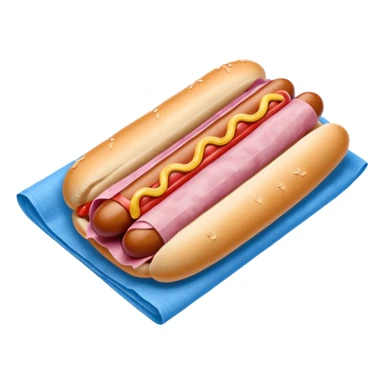 hotdog with napkin blue (#00A3E0) and red (#F9423A) sticker