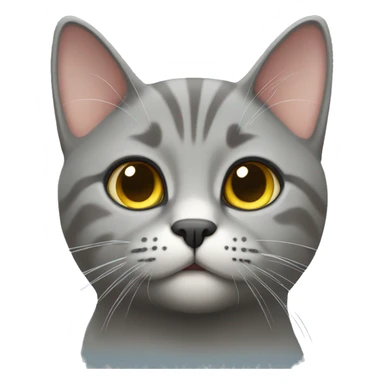  gray British shortair cat sticker