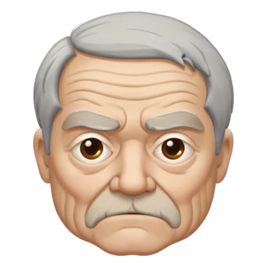 Grumpy old man with one blind eye sticker