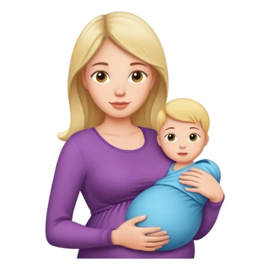 woman in second trimester of pregnancy with baby bump sticker