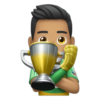 sergio romero goalkeeper holding libertadores cup sticker