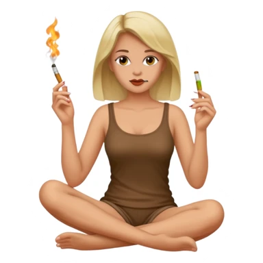 femme pieds nus qui fume sticker