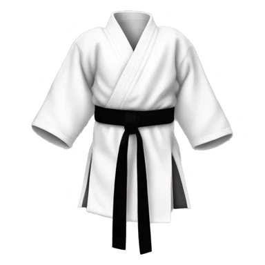 karate uniform whith black belt on it sticker