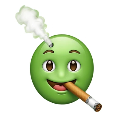 Emoji smoking a blunt  sticker