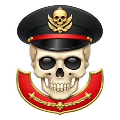 petty officer rank in black and red with a sull sticker