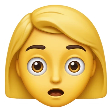 Eyebrows raised emoji sticker