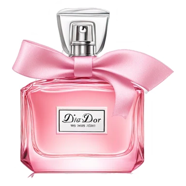 Light pink Miss Dior perfume with bow sticker