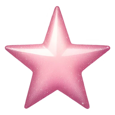 pale pink star sparkle sticker