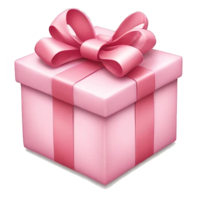 light pink christmas gift with white bow sticker