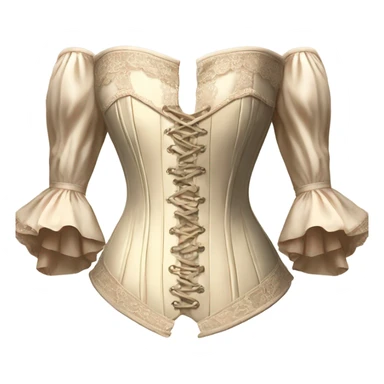 vintage rococo light beige corset with sleeves  sticker