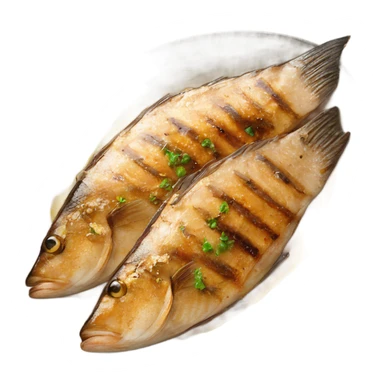 grilled fish fillets with brown butter sauce sticker