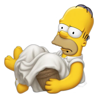 Homer simpson amoureux sticker