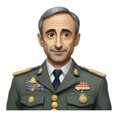 ÉRIC ZEMMOUR president français militaire médaille sticker
