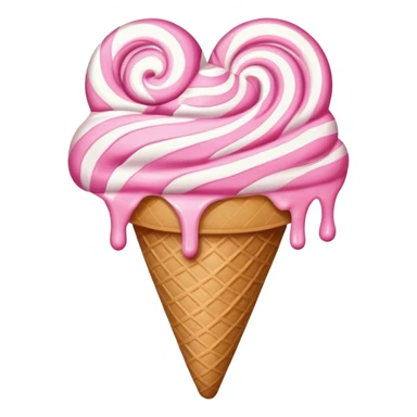 Heart with ice cream ￼ sticker