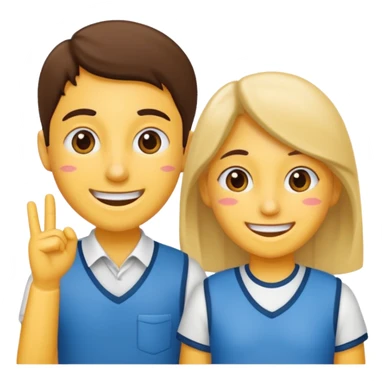 dos estudiantes cuerpo completo sticker