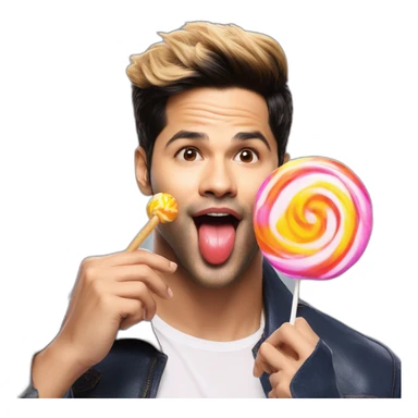 Varun dhawan licking lolipop sticker