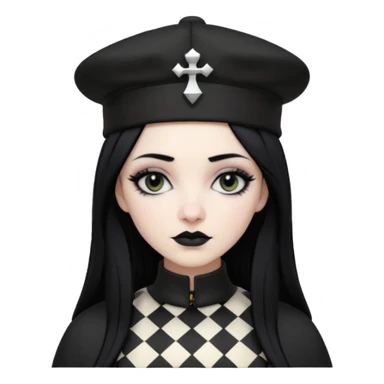 goth black chess bishop sticker